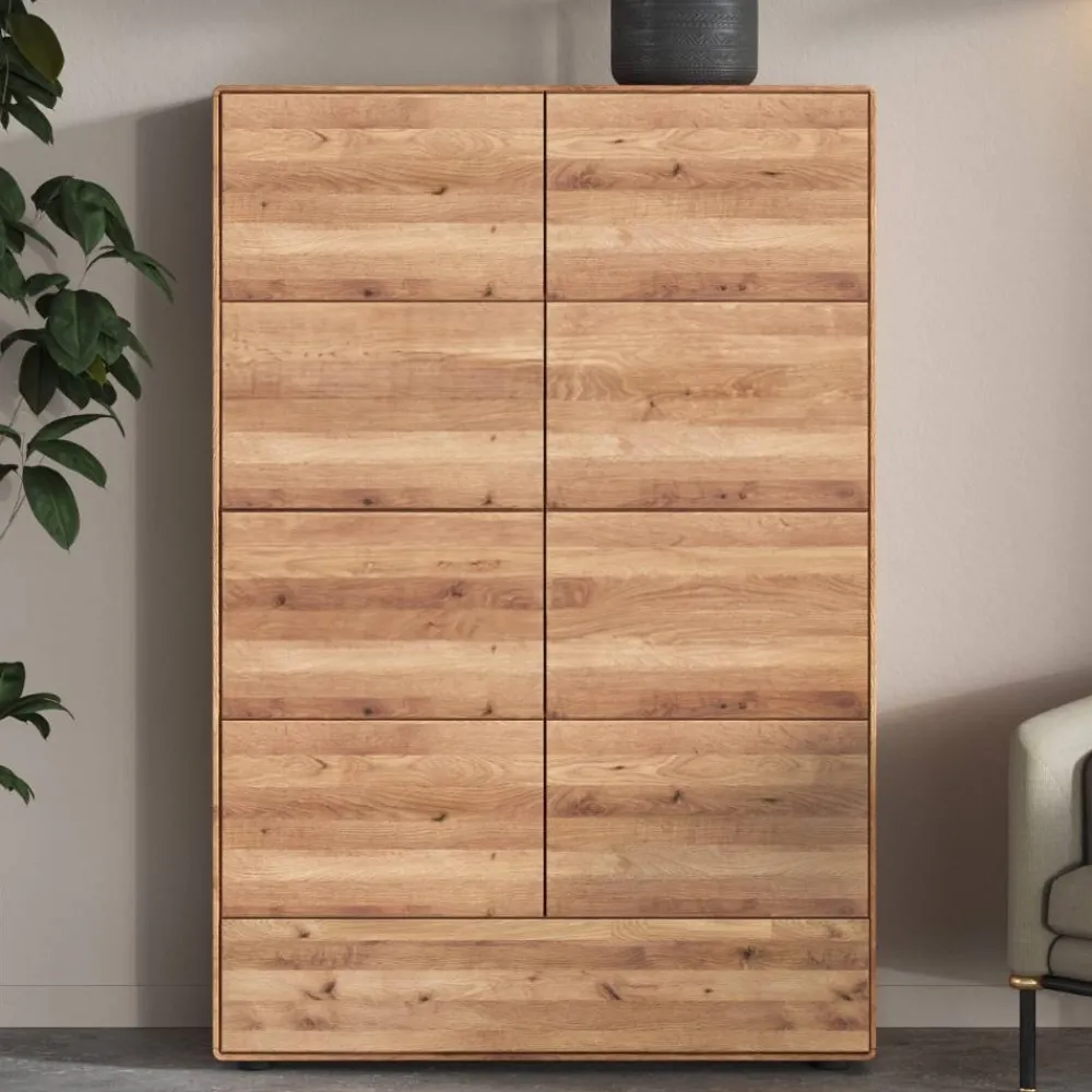 Wohnen Highboards<Wäscheschrank aus Wildeiche Massivholz - Feanor