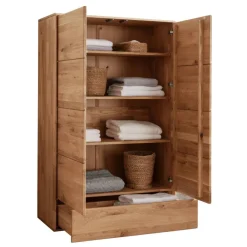 Wohnen Highboards<Wäscheschrank aus Wildeiche Massivholz - Feanor