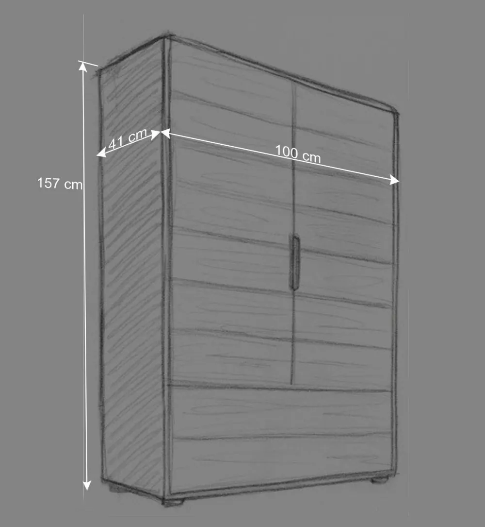 Wohnen Highboards<Wäscheschrank aus Wildeiche Massivholz - Feanor