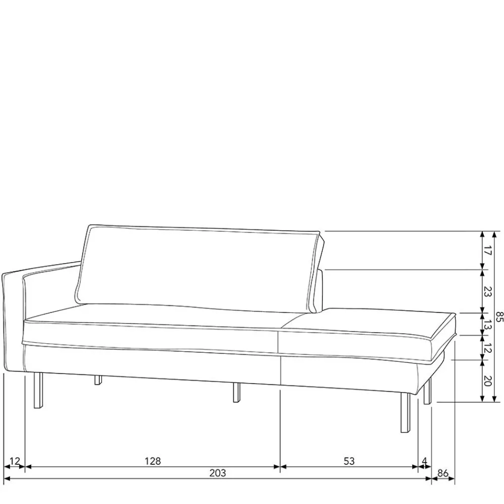 Wohnen Sofas<Wundervolle Recamiere in tollem Blau Cumagon Retro