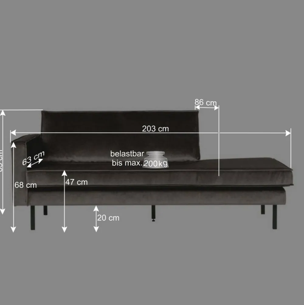 Wohnen Sofas<Wundervolle Recamiere in tollem Blau Cumagon Retro