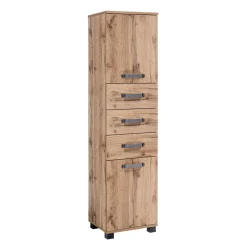 Wohnen Schränke<40x164 Badschrank mit 3 Schubladen - Iskro