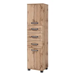 Wohnen Schränke<40x164 Badschrank mit 3 Schubladen - Iskro