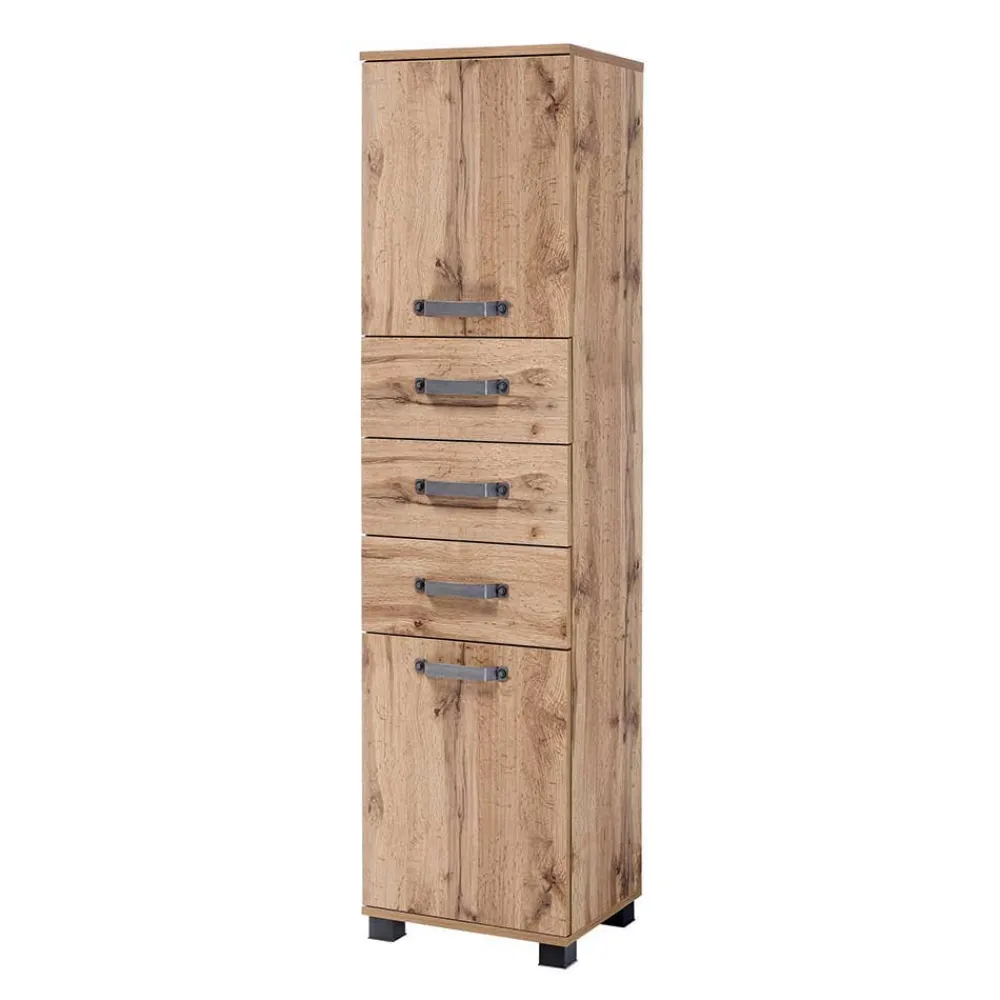 Wohnen Schränke<40x164 Badschrank mit 3 Schubladen - Iskro