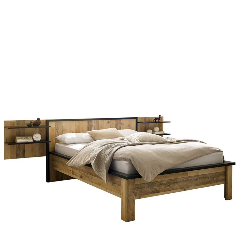 Wohnen Betten<140x200 Bett & Nachttisch Paneele - Naiavio (dreiteilig)