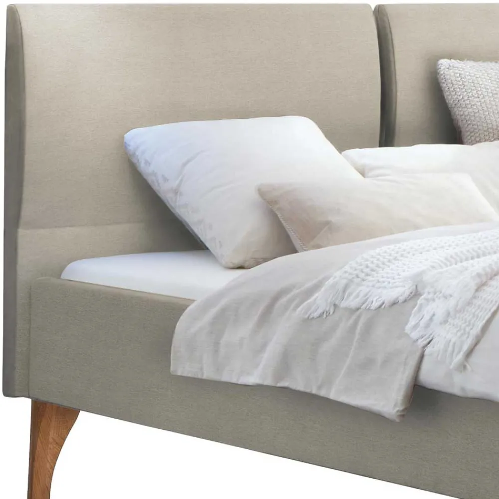 Wohnen Betten<140x200 Bettgestell gepolstert in Beige - Duarto