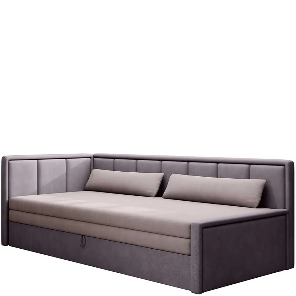 Wohnen Sofas<150x200 cm Bettsofa in Altrosa und Mauve - Tampa
