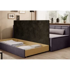 Wohnen Sofas<150x200 cm Bettsofa in Altrosa und Mauve - Tampa