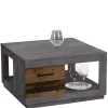 Wohnen Tische<80x80 cm Couchtisch in Beton Optik & Antik Holz NB - Imlory