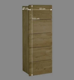 Wohnen Kommoden<53x143 cm Eiche Kommode geölt - Avidora