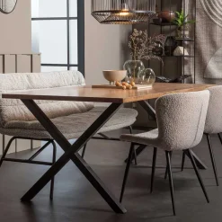 Wohnen Tische<200x90 cm Esszimmertisch in Walnuss Furnier - Athias