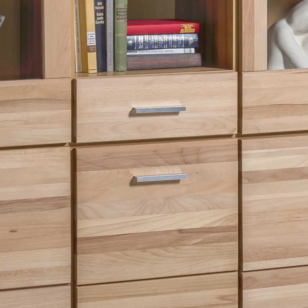 Wohnen Kommoden<158x140 cm Kernbuche Highboard 5-türig - Uhelia