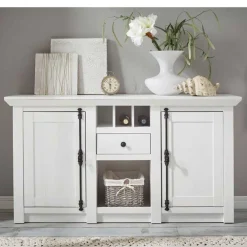 Wohnen Sideboards<152x83 cm Landhaus Anrichte in Weiß - Chelles