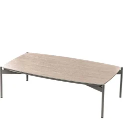 Wohnen Tische<85x50 Couchtisch mit Glas Beschichtung Taupe - Basel