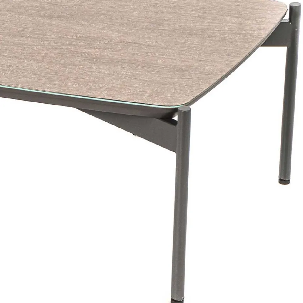 Wohnen Tische<85x50 Couchtisch mit Glas Beschichtung Taupe - Basel