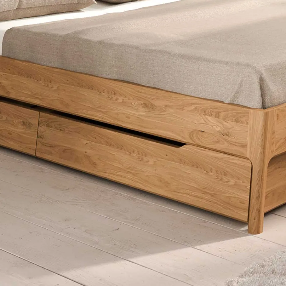 Wohnen Betten<140x200 Designbett aus Wildeiche - Puwa