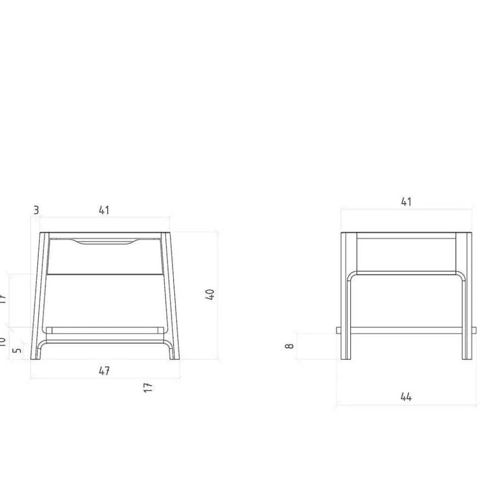 Wohnen Betten<140x200 Designbett aus Wildeiche - Puwa