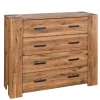 Wohnen Sideboards<120x100 Eiche Kommode mit Metallgriffen - Latinossa