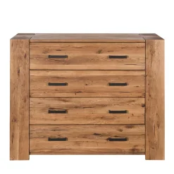 Wohnen Sideboards<120x100 Eiche Kommode mit Metallgriffen - Latinossa