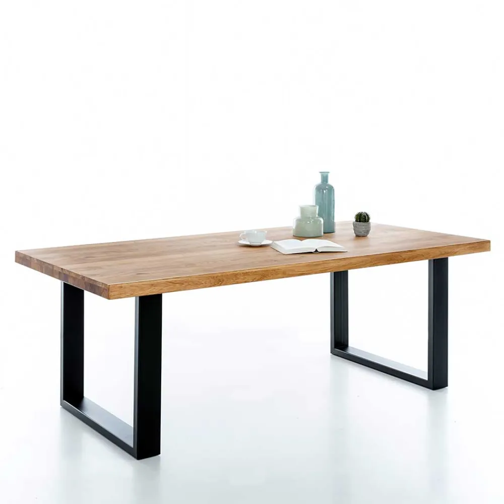 Wohnen Tische<200x100 Esszimmertisch mit U-Gestell Schwarz - Arello