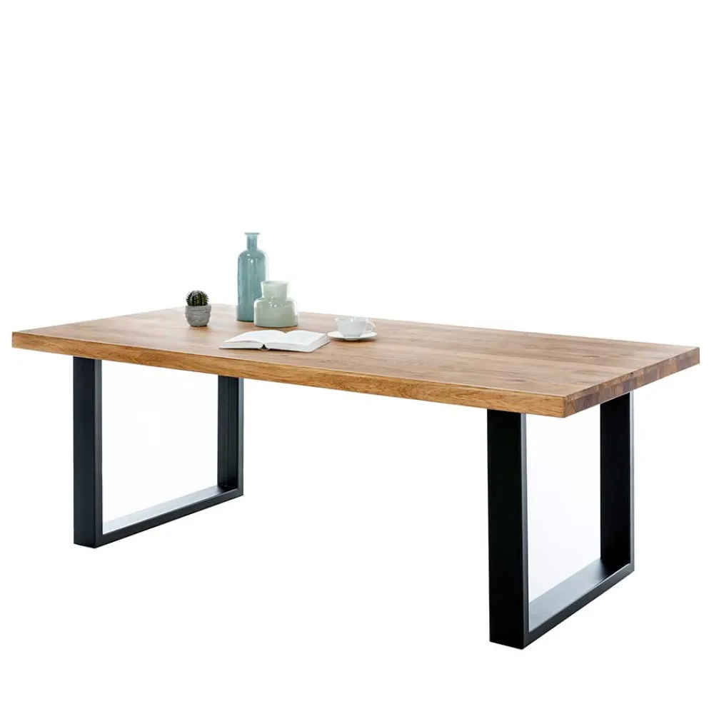 Wohnen Tische<200x100 Esszimmertisch mit U-Gestell Schwarz - Arello