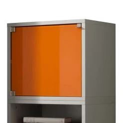 Wohnen Kommoden<45x120 Hochkommode mit Glasfront Orange - Katalonia