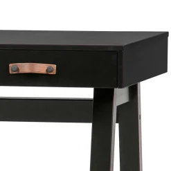 Wohnen Tische<140x62 Kiefernholz Schreibtisch in Schwarz - Ilvessino