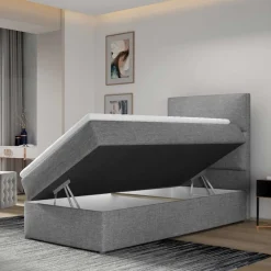Wohnen Betten<90x200 Polsterbett in Grau - Pandaua