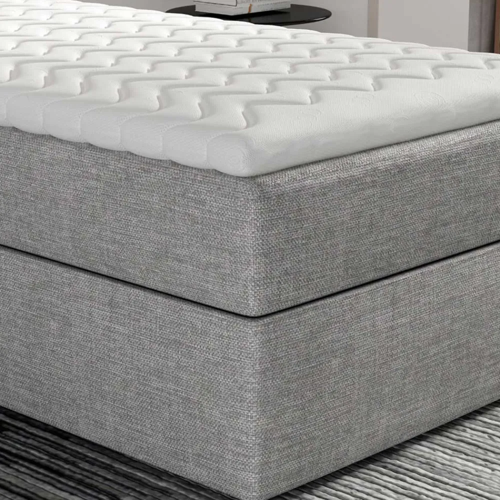 Wohnen Betten<90x200 Polsterbett in Grau - Pandaua
