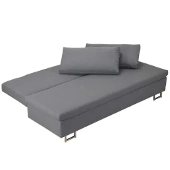 Wohnen Sofas<150x200 Schlafcouch mit Bettkasten in Hellgrau Batista mit Kaltschaum