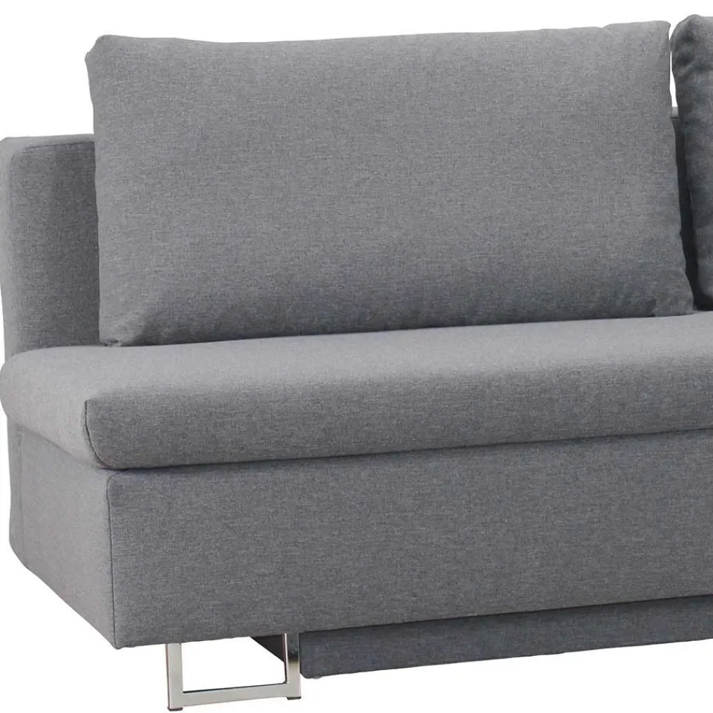 Wohnen Sofas<150x200 Schlafcouch mit Bettkasten in Hellgrau Batista mit Kaltschaum
