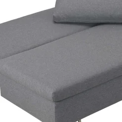 Wohnen Sofas<150x200 Schlafcouch mit Bettkasten in Hellgrau Batista mit Kaltschaum