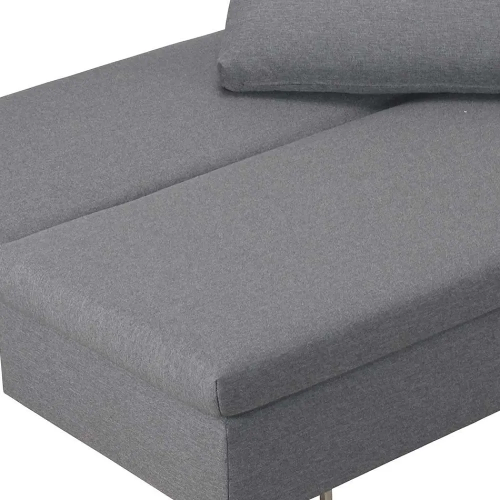 Wohnen Sofas<150x200 Schlafcouch mit Bettkasten in Hellgrau Batista mit Kaltschaum