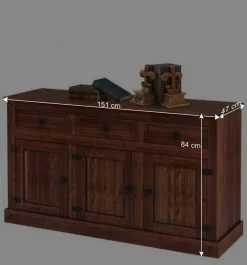 Wohnen Sideboards<15184x47 Sideboard aus dunkler Kiefer - Matthew