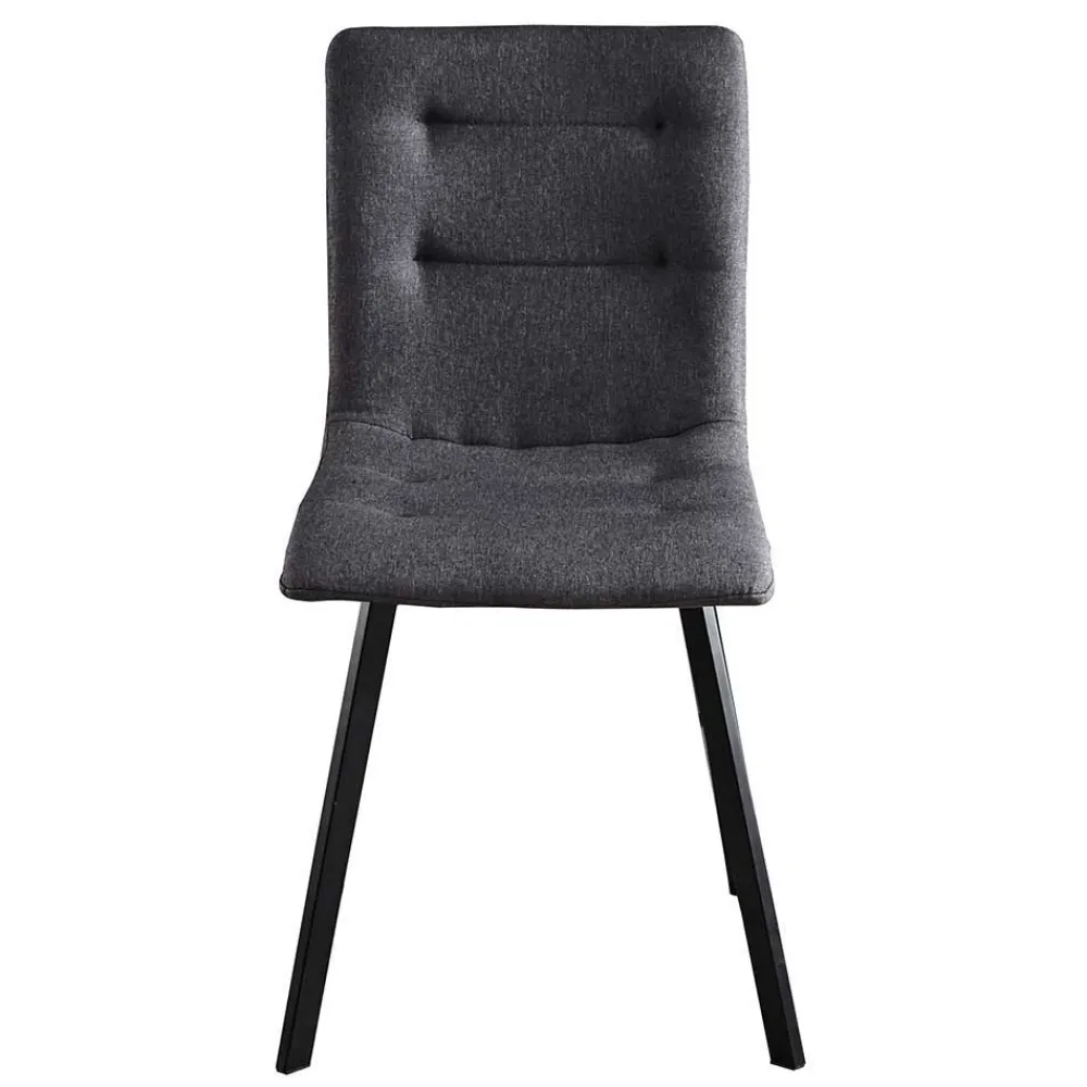 Wohnen Sitzgruppe<160x90 Tisch mit X-Füßen & Stühle - Zandras (fünfteilig)