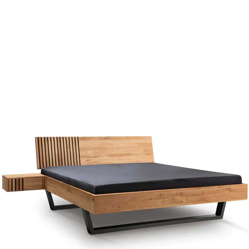 Wohnen Betten<140x200 Wildeiche Bett mit Kufen - Manarola