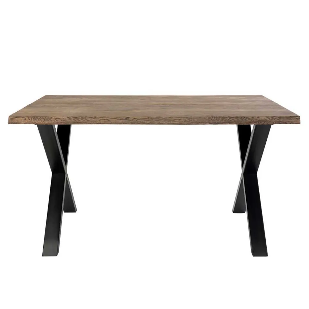 Wohnen Sitzgruppe<140x95 X-Fuß Esstisch & 4 Stühle - Turino (fünfteilig)