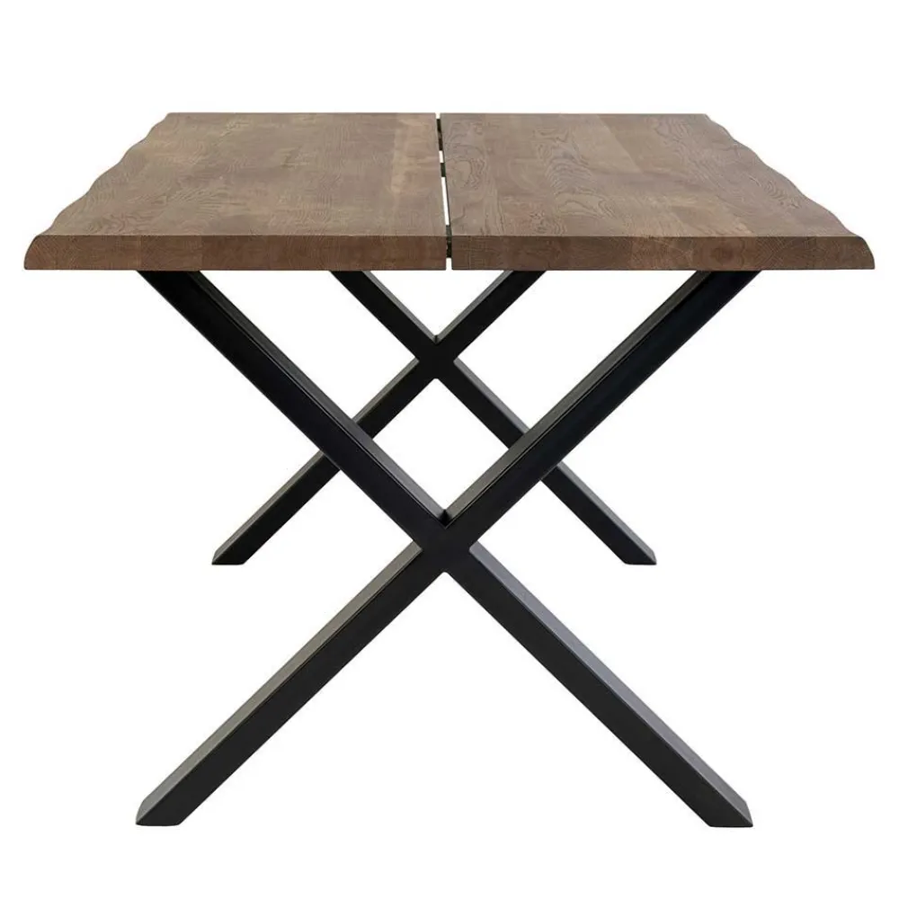 Wohnen Sitzgruppe<140x95 X-Fuß Esstisch & 4 Stühle - Turino (fünfteilig)