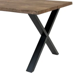 Wohnen Sitzgruppe<140x95 X-Fuß Esstisch & 4 Stühle - Turino (fünfteilig)