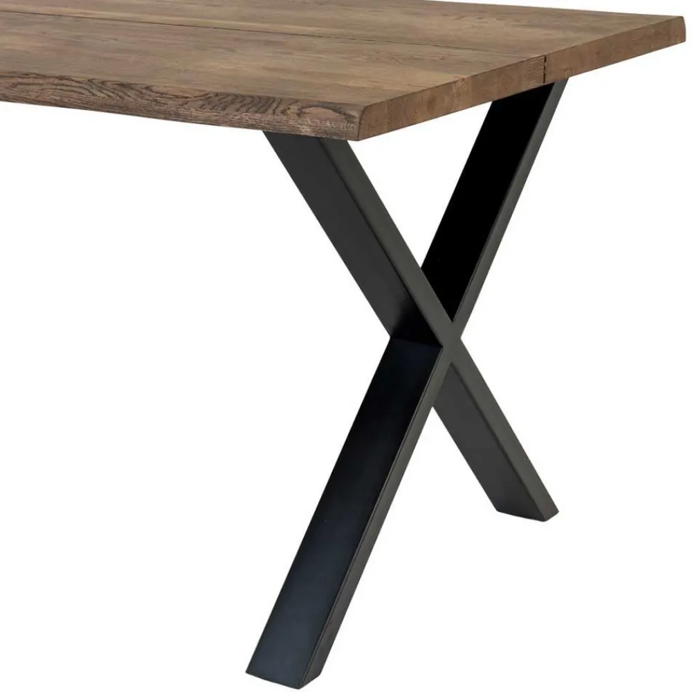 Wohnen Sitzgruppe<140x95 X-Fuß Esstisch & 4 Stühle - Turino (fünfteilig)