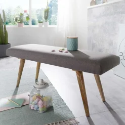 Wohnen Sitzbank<117x38cm Polsterbank im Mid Century Stil - Africo