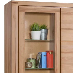 Wohnen Vitrinen<108x200cm Wohnzimmerschrank aus Kernbuche - Uhelia