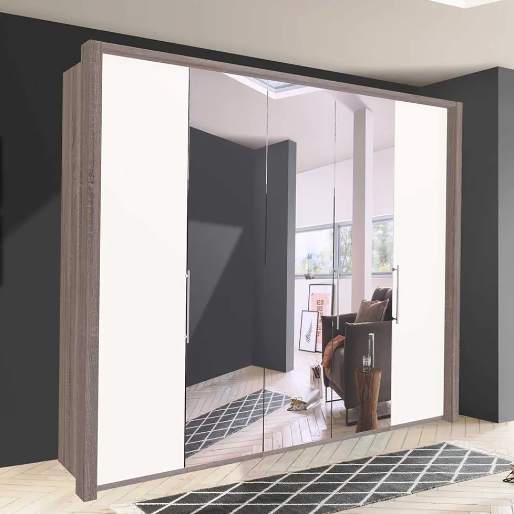 Wohnen Kleiderschränke|Schränke<XL Kleiderschrank mit Spiegel - Tivierto