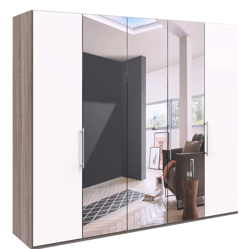 Wohnen Kleiderschränke|Schränke<XL Kleiderschrank mit Spiegel - Tivierto
