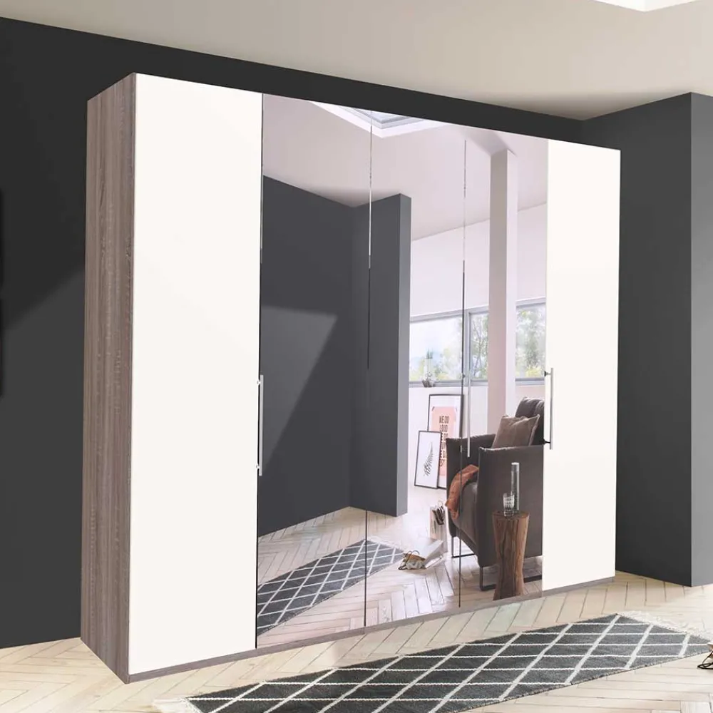 Wohnen Kleiderschränke|Schränke<XL Kleiderschrank mit Spiegel - Tivierto