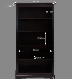 Wohnen Regale<98x184x44 5 Fächer Bücherregal im Kolonialstil - Islando
