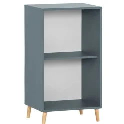 Wohnen Regale<51x93x41 2 Fächer Büroregal in Petrol Blau - Baiamare