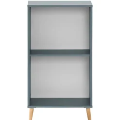 Wohnen Regale<51x93x41 2 Fächer Büroregal in Petrol Blau - Baiamare