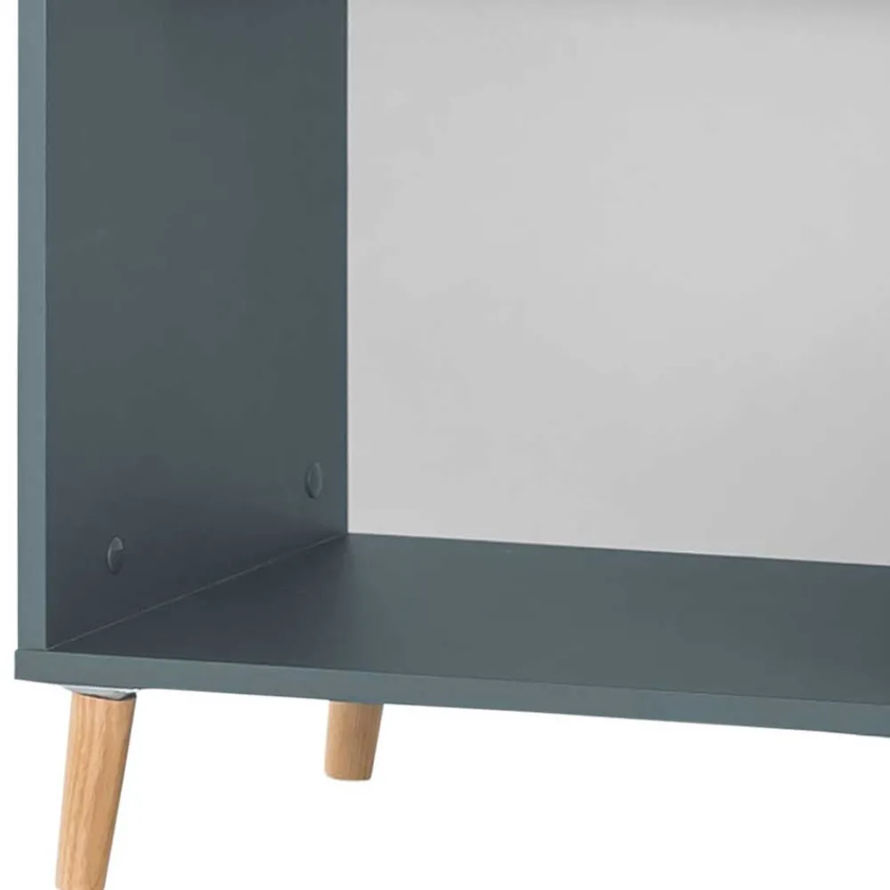 Wohnen Regale<51x93x41 2 Fächer Büroregal in Petrol Blau - Baiamare