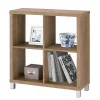 Wohnen Regale<76x83x29 4 Fächer Regal in Eiche Dekor - Suad